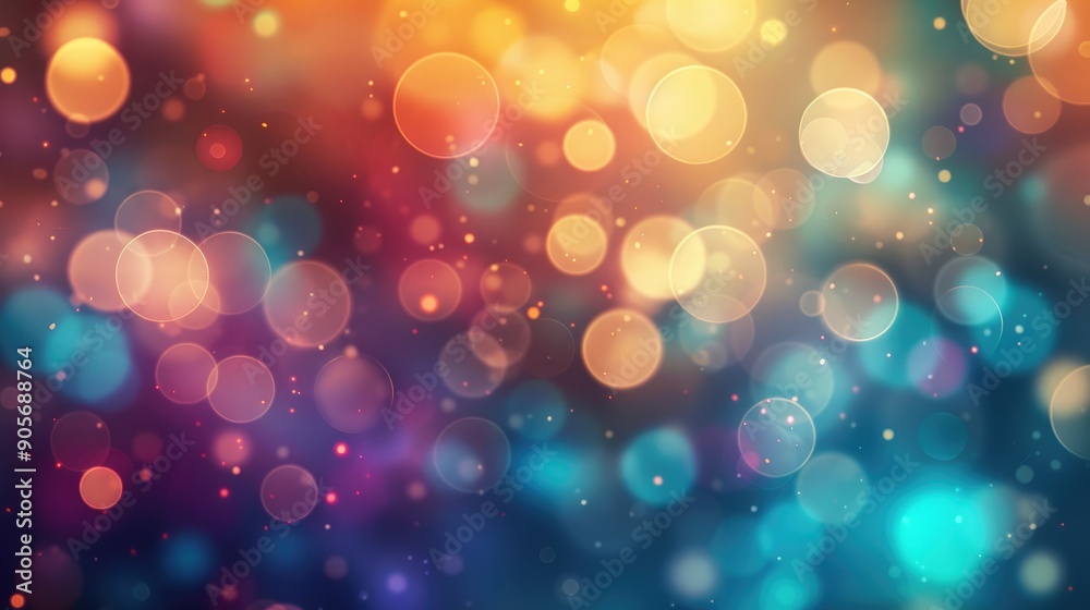 Poster vibrant blurred bokeh backdrop