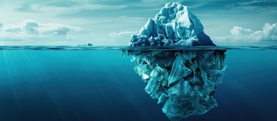 Iceberg and Plastic Pollution