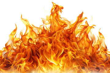 Fire flames on a transparent background