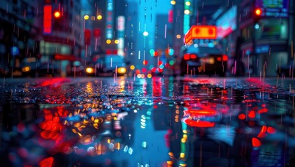 City Rain Reflection