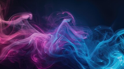 Obraz premium Vibrant abstract smoke against dark backdrop