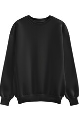 Crew Neck Sweater Mockup. Blank Unisex Sweatshirt in Black and Blue Colors on White Background