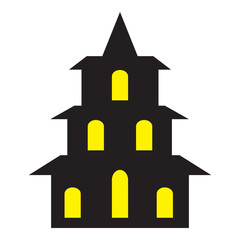 silhouette of a house