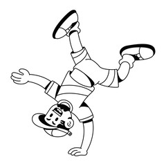 Vector Woman Surfing In Sea Cartoon Illustration Isolated