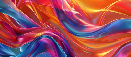 Abstract Colorful Swirling Fluid