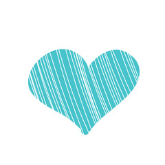 Blue heart vector style illustrations, Love symbol icon set, love symbol vector. Isolated, on white background
