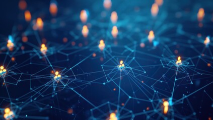 Abstract Digital Network of People