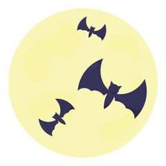 halloween pumpkin and bats