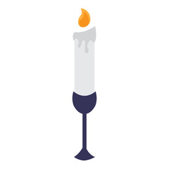 illustration of a burning candle