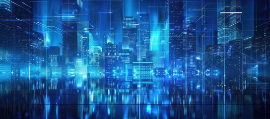 Cyberpunk Cityscape: A Futuristic City Illuminated by Neon Lights