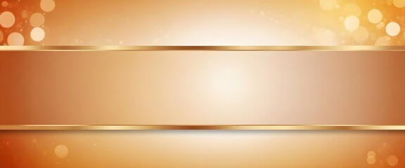 Obraz premium A clean, elegant banner with a soft, bokeh background in warm tones, providing a spacious central area with a subtle gradient for easy text placement. Multiple variations available