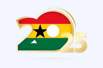 Year 2025 with Ghana Flag pattern.