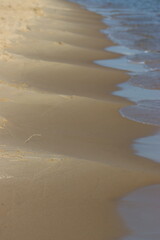 Beach in Poland in summer. A beach without people. Baltic Sea.