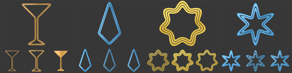 Line logo design collection