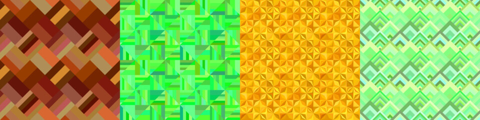 Seamless color geometric pattern set