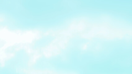 Blue pastel sky with white fluffy cloud. Cumulus clouds background. Cloudscape morning sky. The concepts of freedom of life, never give up and positive though energy.	