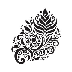 Mehendi silhouette vector illustration