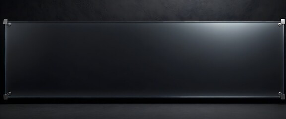 A professional banner with a dark, textured background and a large, smooth, translucent rectangle in the center for clear, legible text or branding, Multiple variations available