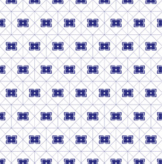 A seamless geometric wallpaper pattern design featuring a vintage vector illustration. The texture art showcases a retro hexagon tile ornament, creating a stylish backdrop