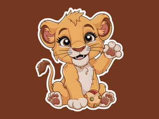 Cute Cow Sitting And Eating Grass Cartoon Vector Icon Illustration Animal Nature Icon Isolated Flat