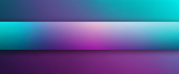 Fototapeta premium A sleek, modern banner with a vibrant gradient background transitioning from teal to purple, featuring ample copy space in the center for text or logos. Multiple variations available