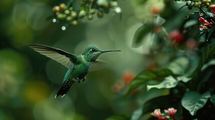 Fototapeta premium Hummingbird in Flight