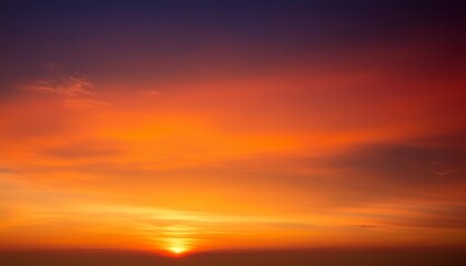 Fototapeta premium sunset sky background with orange yellow red sunrise in the morning