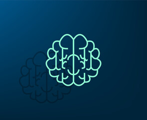 Vector illustration with shadow on blue background with gradient