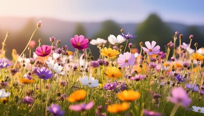 grusskarte bunte blumenwiese sommerblumen