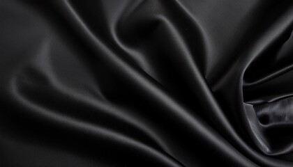 Fototapeta premium black abstract background cloth and luxury liquid waves silk texture satin material