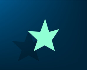 Obraz premium Vector illustration with shadow on blue background with gradient