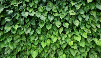 Obraz premium wall covered in green leafs green plant wall foliage pattern for background
