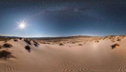 360 degree starry night sky texture night desert landscape equirectangular projection environment map hdri spherical panorama