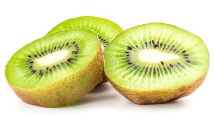 Closeup of Freshly Sliced Kiwi Fruit