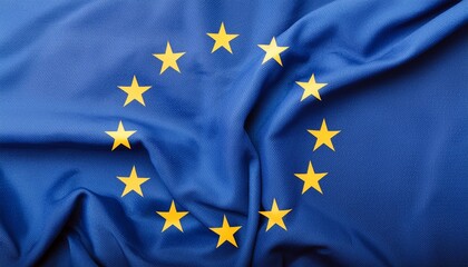 official flag of european union blue surface with twelve yellow stars