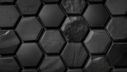 natural stone pattern dark and black floor tile texture and background