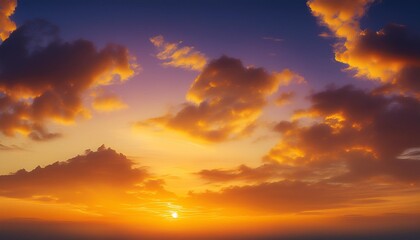 Fototapeta premium sunset sky vertical in the morning with orange yellow sunrise clouds