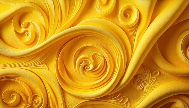 yellow wallpaper with swirling pattern swatch