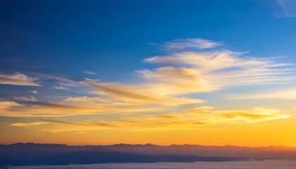 Obraz premium colorful sky gradient with blue and yellow tones