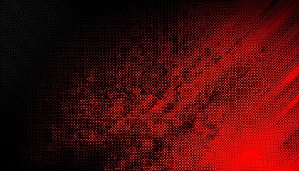black and red abstract grunge texture with halftone background