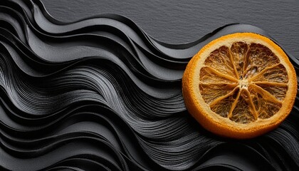 black wave background