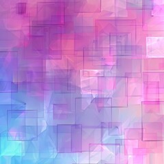 Obraz premium Soft Pastel Background with an Array of Pixelated Squares in Shades of Pink, Purple, and Blue for a Whimsical Digital Art Display.