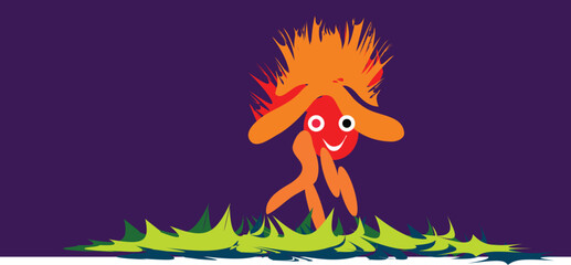 vector cartoon illustration