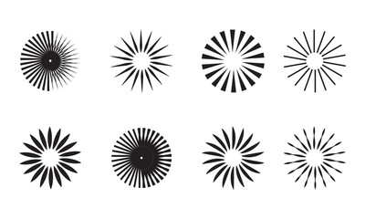 Radial circle lines.