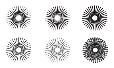 Radial circle lines.