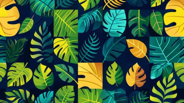 Each different leaf in this 2D design adds an indescribable natural beauty.