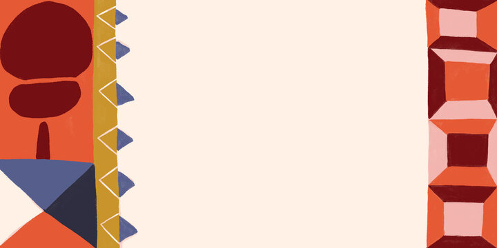 Modern Geometric Abstract Art with Vibrant Colors