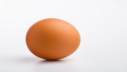 one chicken egg on white background