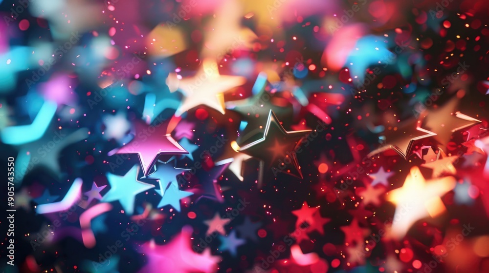 Poster a bunch of stars suspended in mid-air, great for use as an abstract background or to represent magic