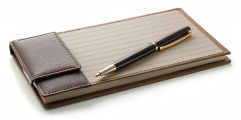 Leather Bound Notebook with Pen, Notebook, Pen, Stationery, Writing